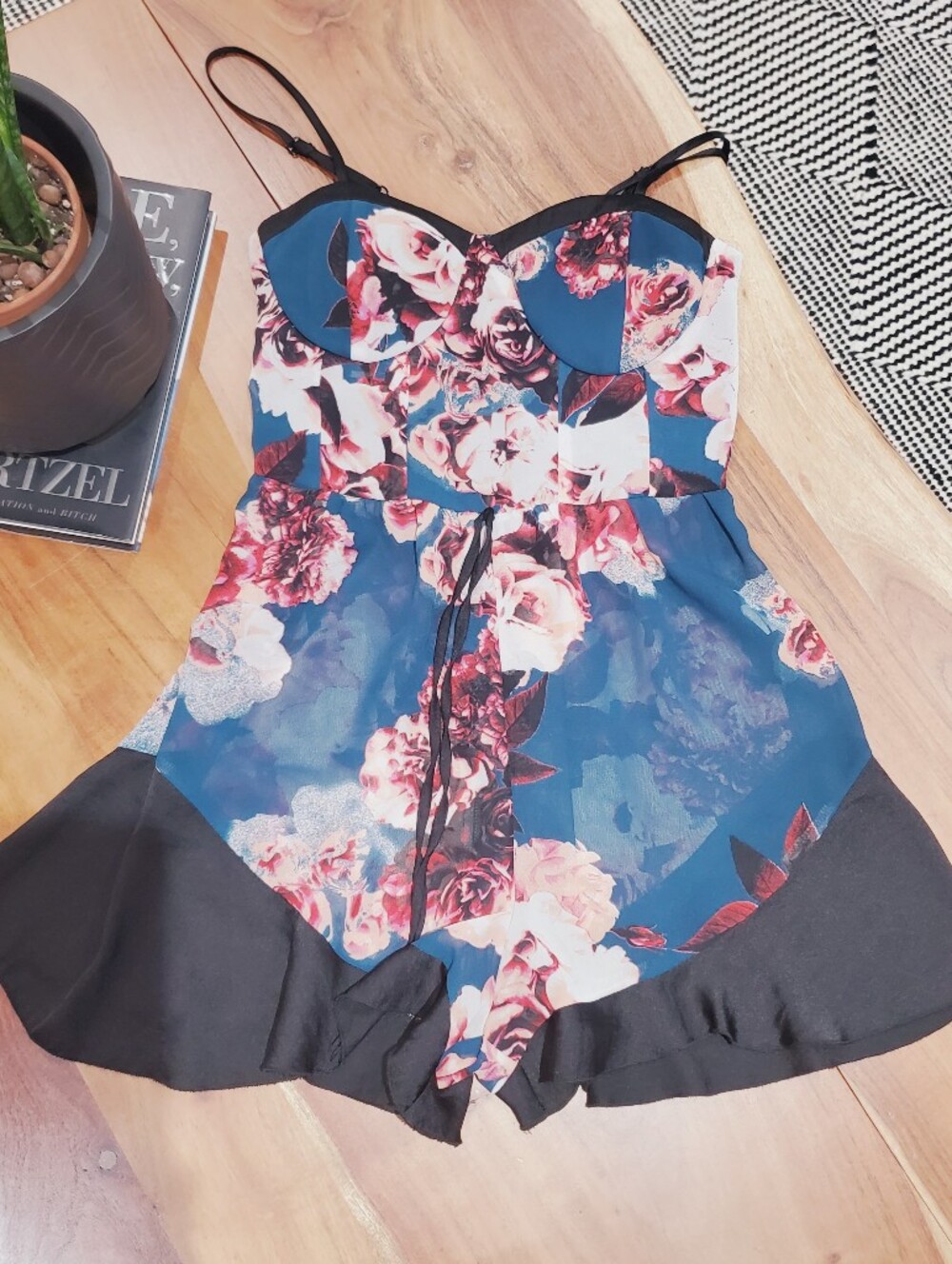 Vintage BAND OF GYPSIES Boho Semi Sheer Romper Shorts